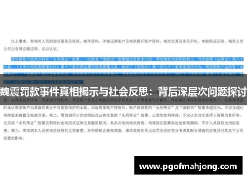 魏震罚款事件真相揭示与社会反思：背后深层次问题探讨